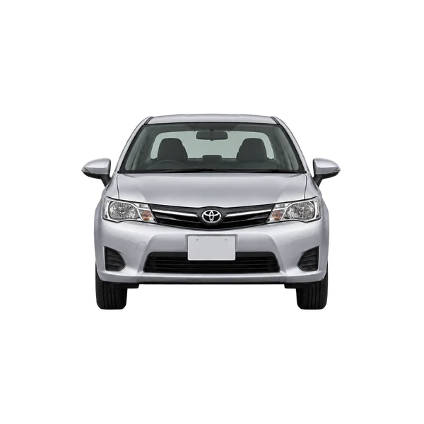 Toyota Axio 2015 باللون فضي، منظر أمامي