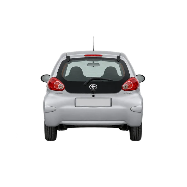 Toyota Aygo 2005 argent, vue arrière
