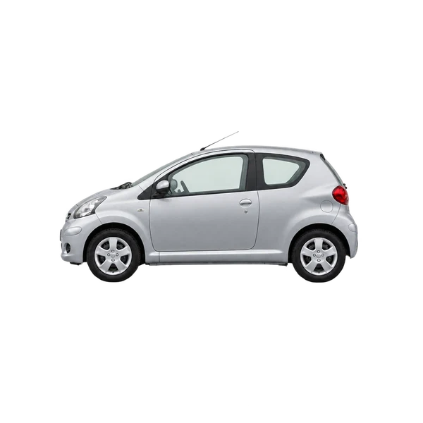 Toyota Aygo 2005 argent, vue côté (vers la gauche)