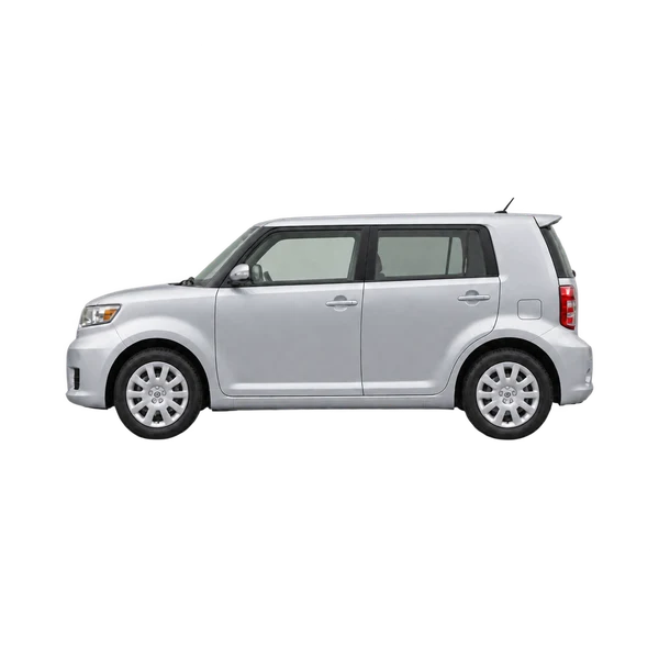 シルバーの2010 Toyota BB（側面（左向き）ビュー）