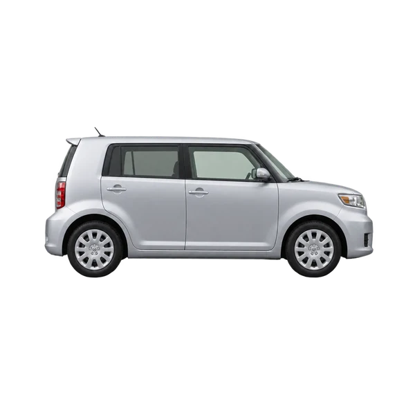 シルバーの2010 Toyota BB（側面（右向き）ビュー）