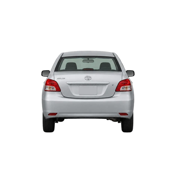 2005 Toyota Belta in Silber, Ansicht: Heck