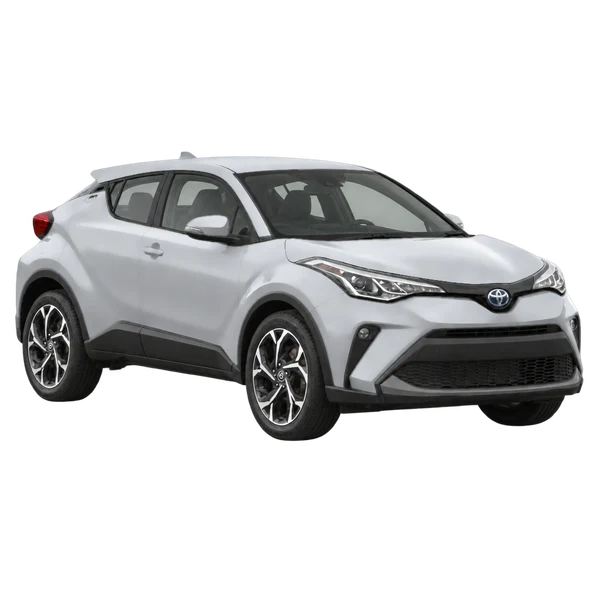 2021 Toyota C-HR in Silber, Ansicht: Dreiviertelansicht vorne (nach rechts)