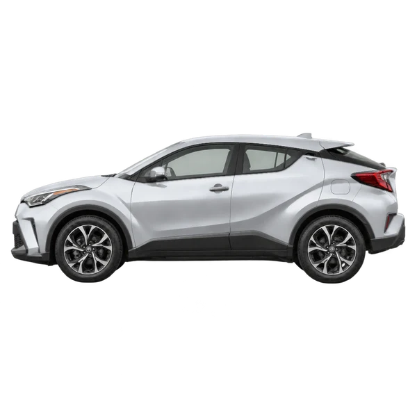 シルバーの2025 Toyota C-HR（側面（左向き）ビュー）
