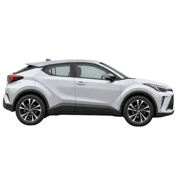 2026 Toyota C-HR in Silber, Ansicht: Seite (nach rechts gewandt)