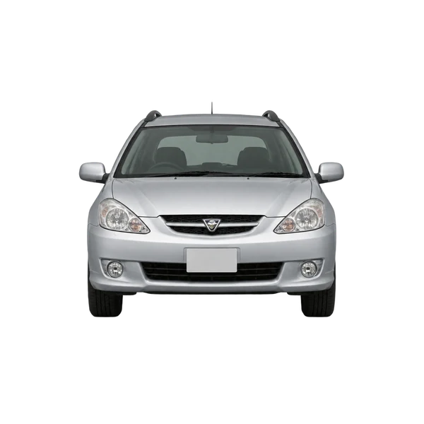 シルバーの2005 Toyota Caldina(正面ビュー)