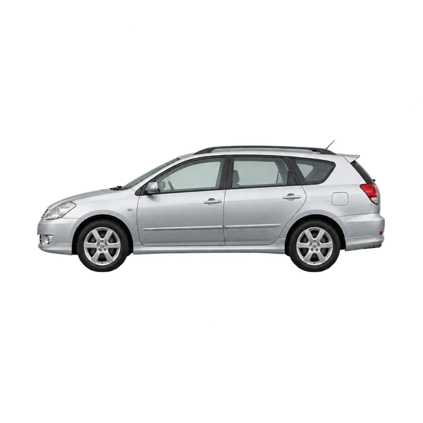 シルバーの2005 Toyota Caldina(側面(左向き)ビュー)