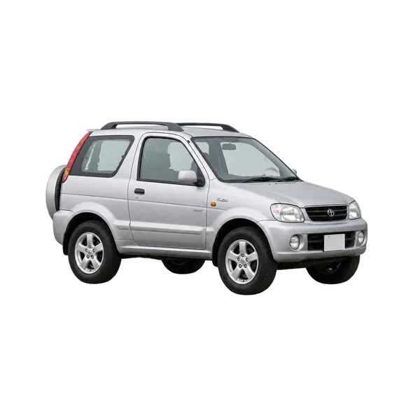 Toyota Cami 2000 argent, vue trois-quarts avant (orienté vers la gauche)