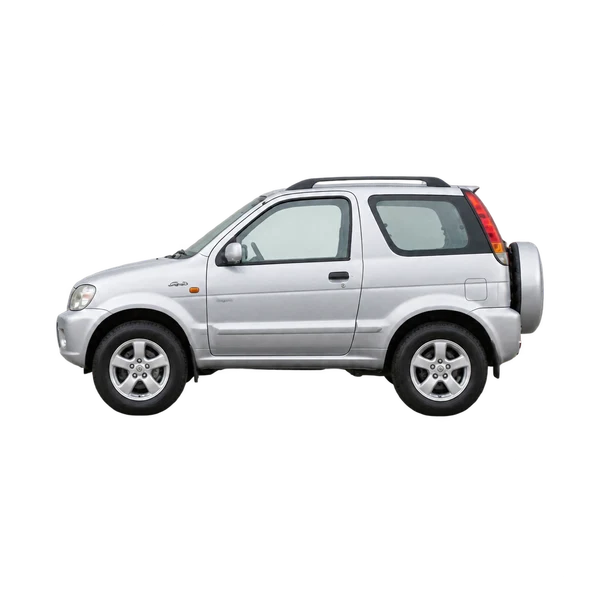 Toyota Cami 2000 argent, vue côté (vers la gauche)