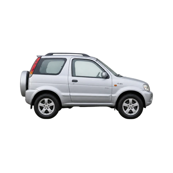 Toyota Cami 2000 argent, vue profil (tourné vers la droite)
