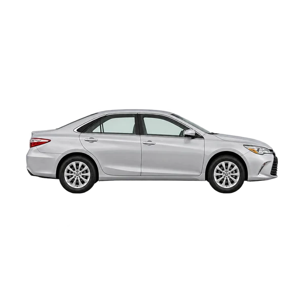 シルバーの2016 Toyota Camry（側面（右向き）ビュー）