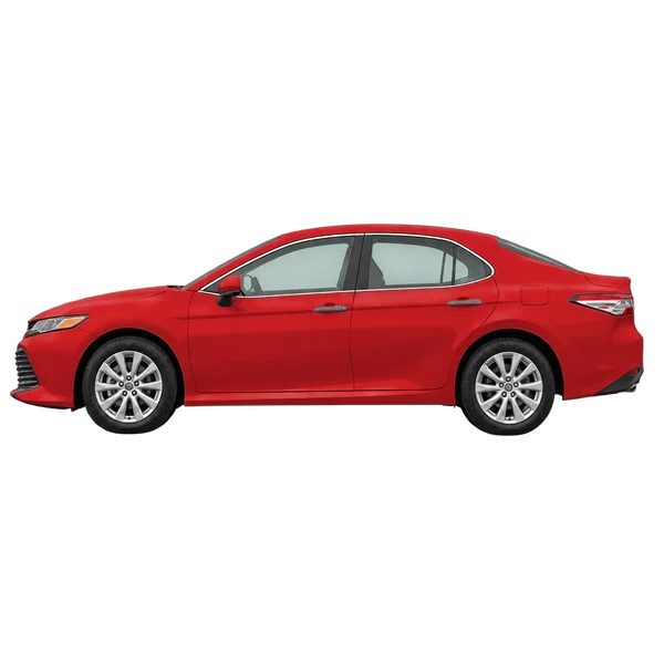 2019 Toyota Camry in rot, Ansicht: Seite (nach links gerichtet)