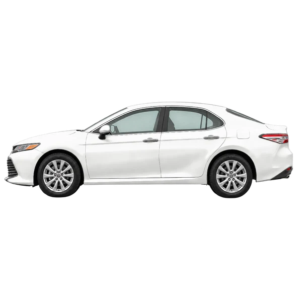 2023 Toyota Camry in weiß, Ansicht: Seite (nach links gerichtet)