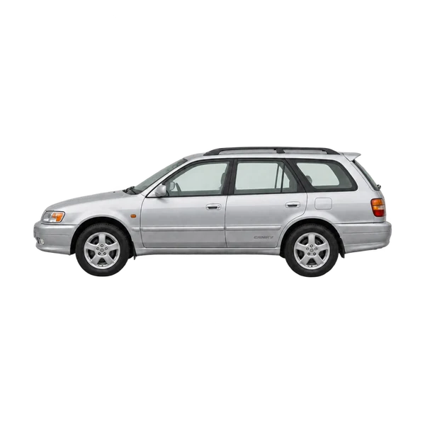 Toyota Carib 2000 en plateado, vista lateral (mirando a la izquierda)