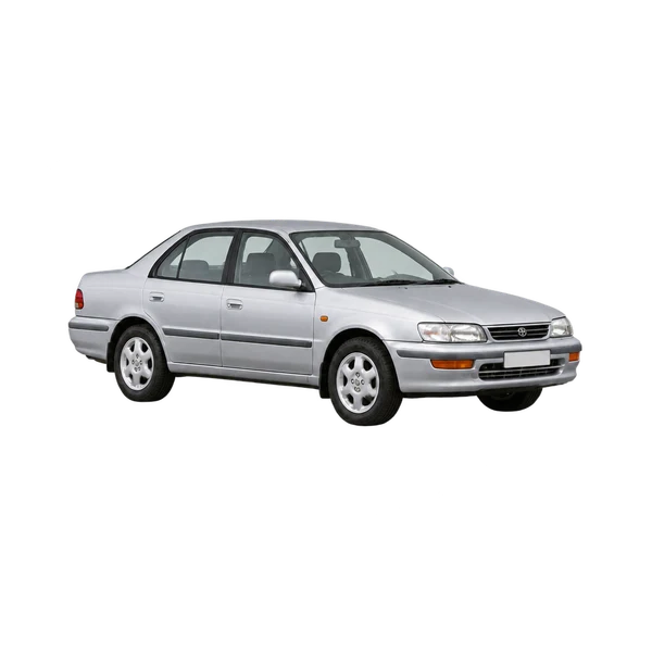 Toyota Carina E 1995 argent, vue trois-quarts avant (orienté vers la gauche)