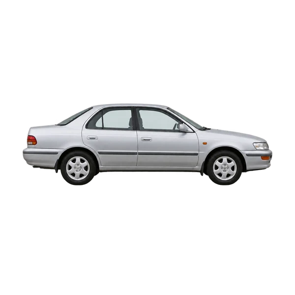 Toyota Carina E 1995 argent, vue profil (tourné vers la droite)