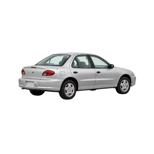 Toyota Cavalier 2000 prata, vista três quartos traseira (voltada para a esquerda)