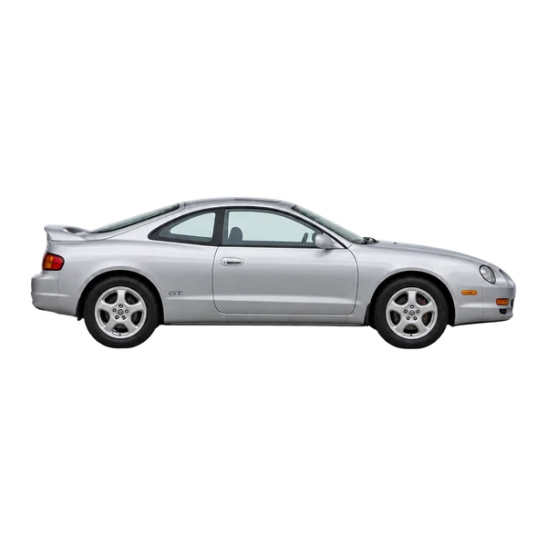 Toyota Celica 1994 باللون فضي، منظر منظر جانبي (باتجاه اليمين)