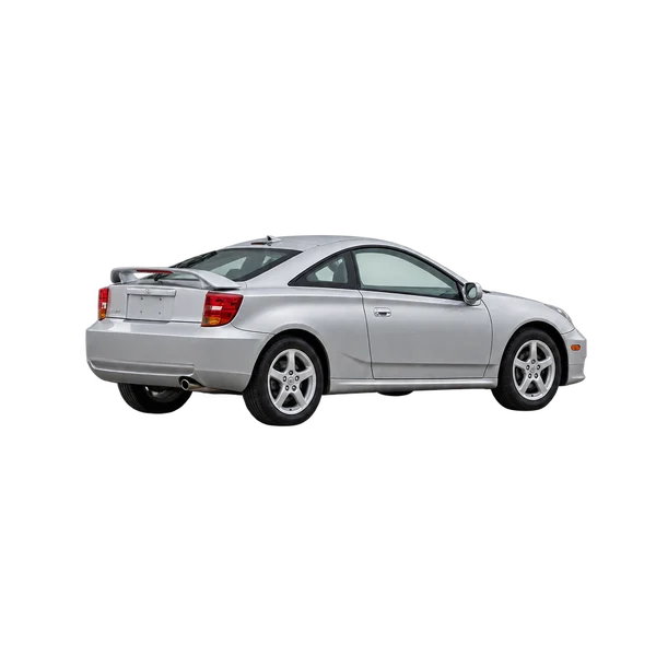 2000 Toyota Celica in Silber, Ansicht: Dreiviertelansicht von hinten (nach links gerichtet)