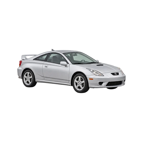 2003 Toyota Celica in Silber, Ansicht: Dreiviertelansicht vorne (nach links gerichtet)