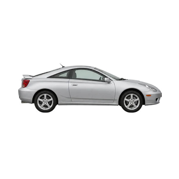 Toyota Celica 2015 en plateado, vista lateral (hacia la derecha)