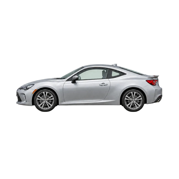 Toyota Celica 2020 باللون فضي، منظر جانبي (متجه إلى اليسار)