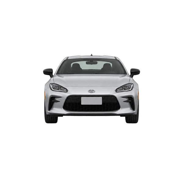 Toyota Celica 2025 باللون فضي، منظر أمامي