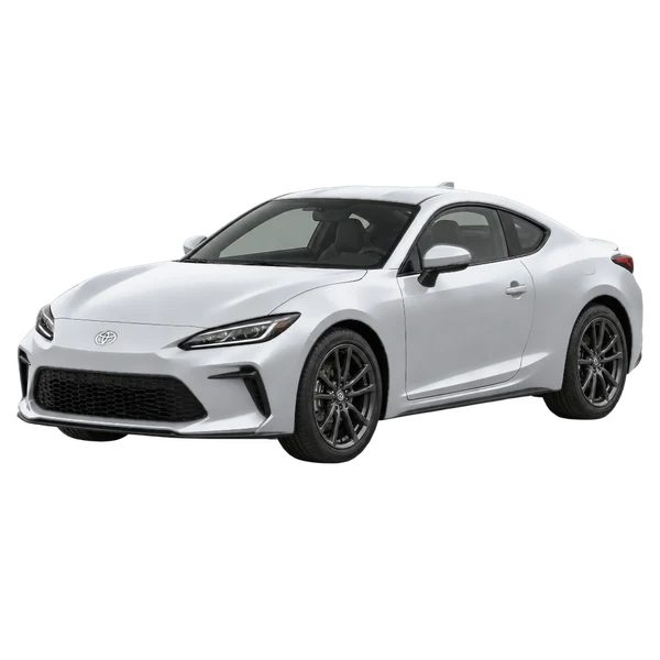 Toyota Celica 2026 prata, vista dianteira em três quartos (voltada para a esquerda)
