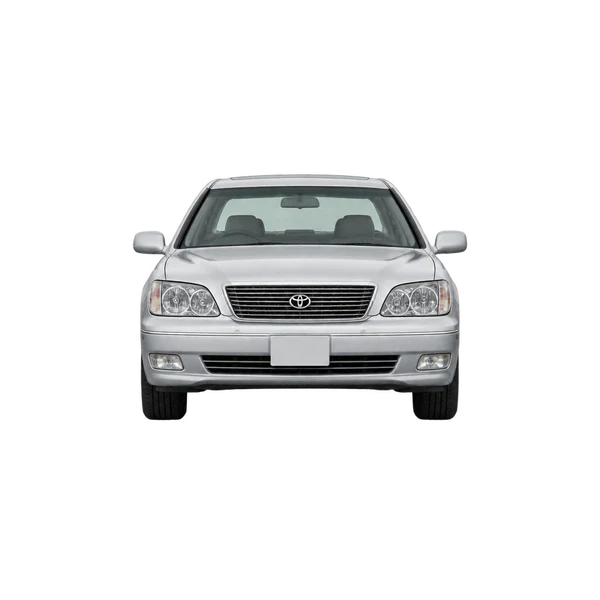 Toyota Celsior 2000 باللون فضي، منظر أمامي