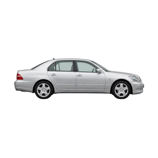 Toyota Celsior 2005 en plateado, vista lateral (hacia la derecha)