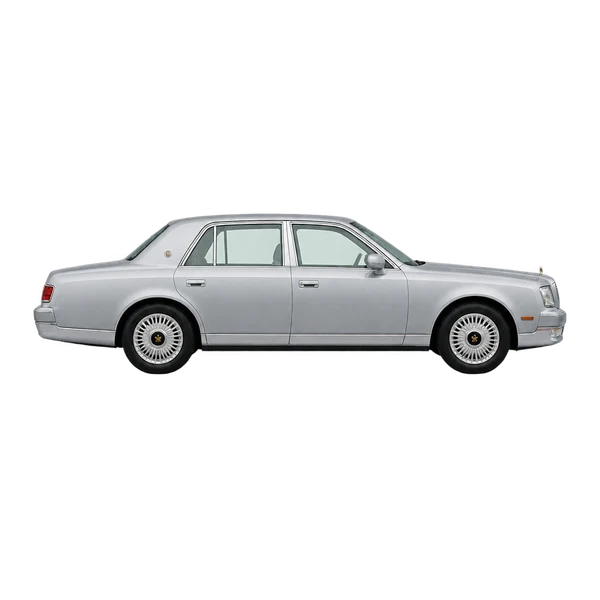 2000 Toyota Century in Silber, Ansicht: Seite (nach rechts gewandt)