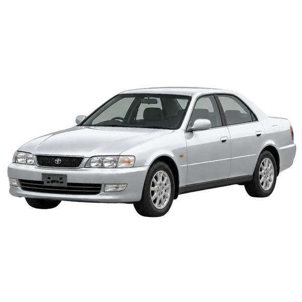 1995 Toyota Chaser in Silber, Ansicht: Dreiviertelansicht vorne (nach links gerichtet)