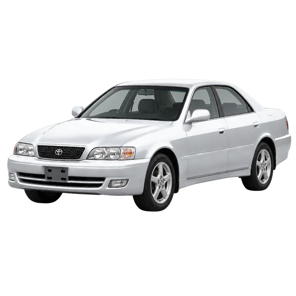 2000 Toyota Chaser in Silber, Ansicht: Dreiviertelansicht vorne (nach links gerichtet)