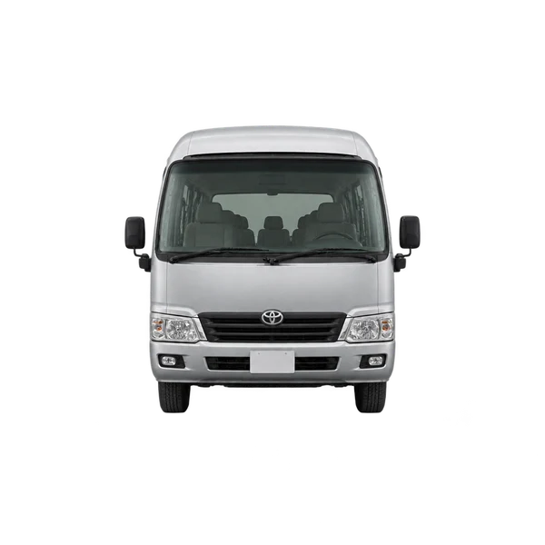 2025 Toyota Coaster in Silber, Ansicht: Front