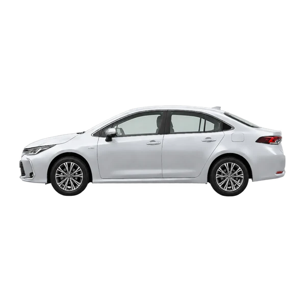 シルバーの2023 Toyota Corolla Altis(側面(左向き)ビュー)