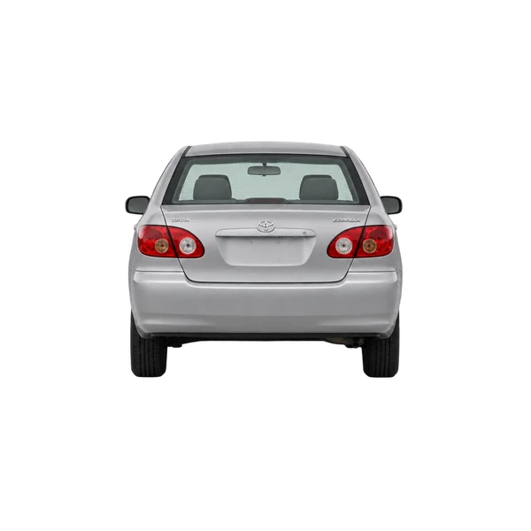 Toyota Corolla Compressor 2005 باللون فضي، منظر من الخلف