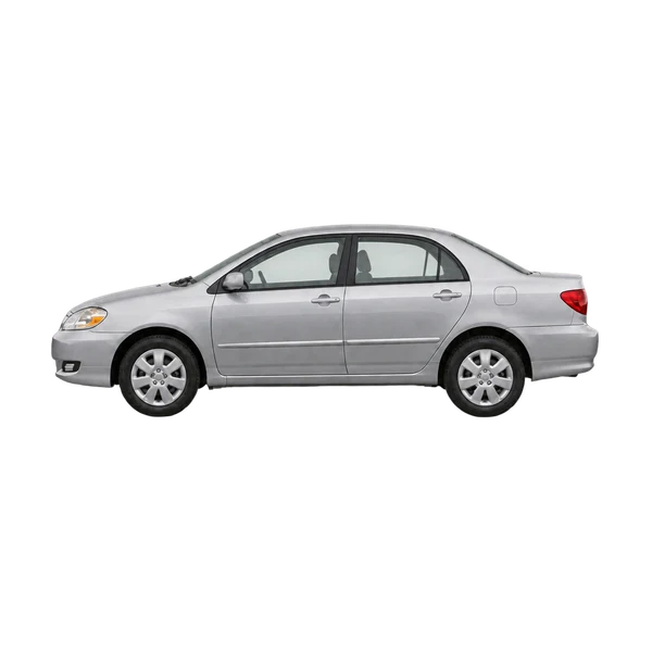 Toyota Corolla Compressor 2005 باللون فضي، منظر جانبي (متجه إلى اليسار)
