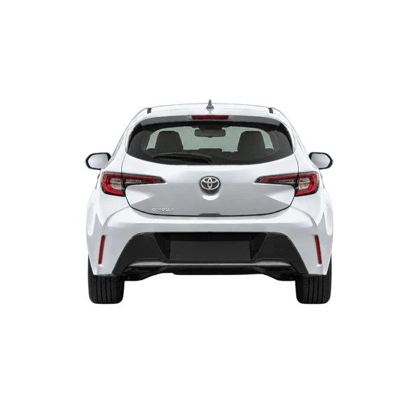 シルバーの2022 Toyota Corolla Hatchback（リアビュー）
