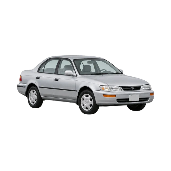 silver 1993 Toyota Corolla front three-quarter (facing left) view