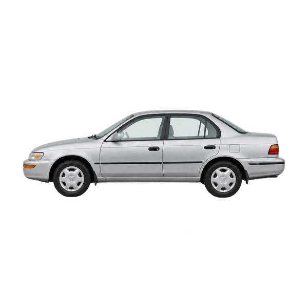 シルバーの1994 Toyota Corolla（側面（左向き）ビュー）