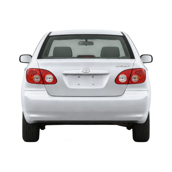 Toyota Corolla 2007 prata, vista traseira