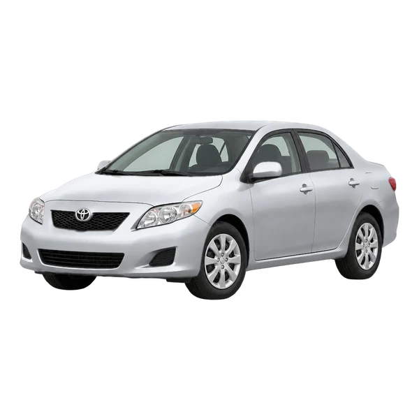 silver 2009 Toyota Corolla front three-quarter (facing left) view