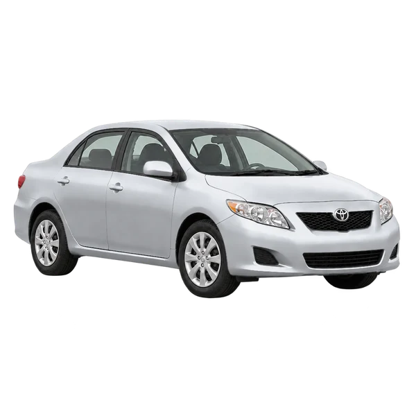 Toyota Corolla 2011 باللون فضي، منظر زاوية ثلاثة أرباع أمامية (باتجاه اليمين)