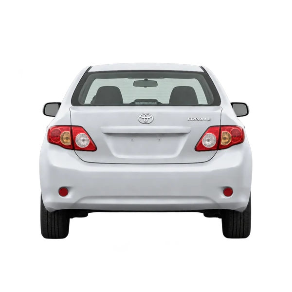 Toyota Corolla 2011 باللون فضي، منظر من الخلف