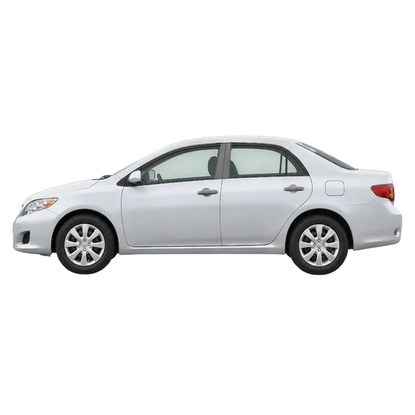 シルバーの2013 Toyota Corolla（側面（左向き）ビュー）