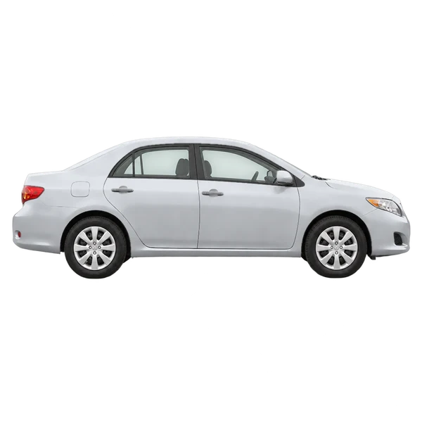 シルバーの2013 Toyota Corolla（側面（右向き）ビュー）