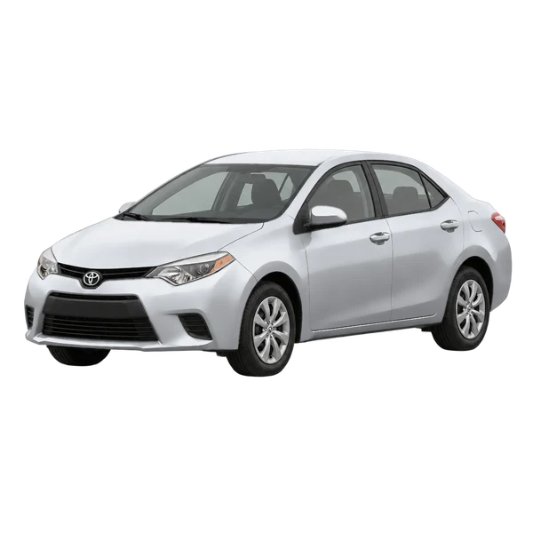 silver 2014 Toyota Corolla front three-quarter (facing left) view
