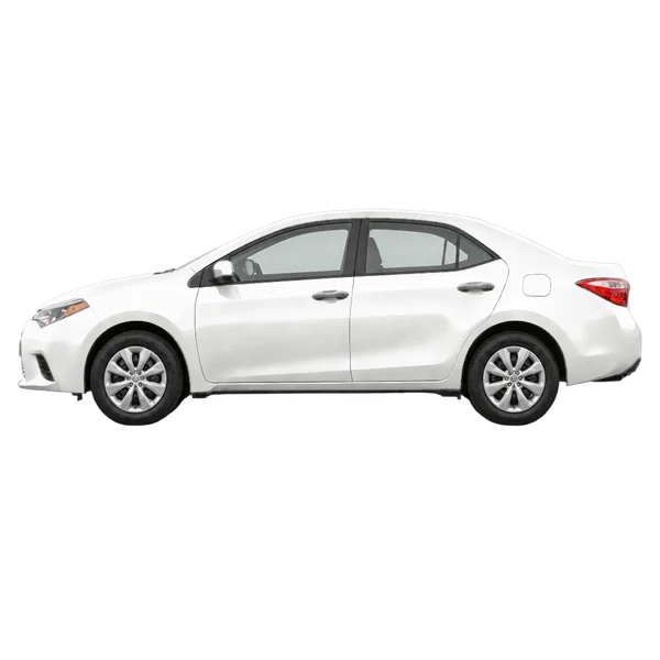 ホワイトの2015 Toyota Corolla(側面(左向き)ビュー)
