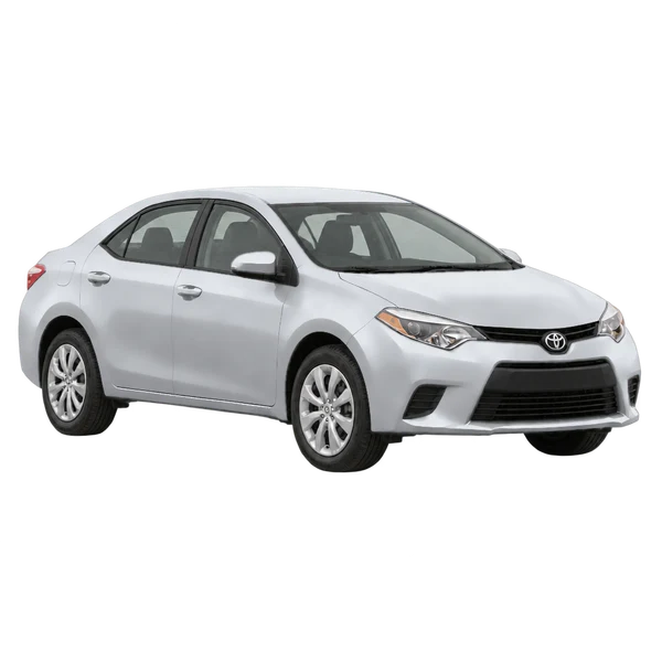 Toyota Corolla 2016 باللون فضي، منظر زاوية ثلاثة أرباع أمامية (باتجاه اليمين)