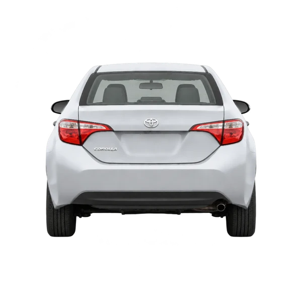 Toyota Corolla 2016 باللون فضي، منظر من الخلف
